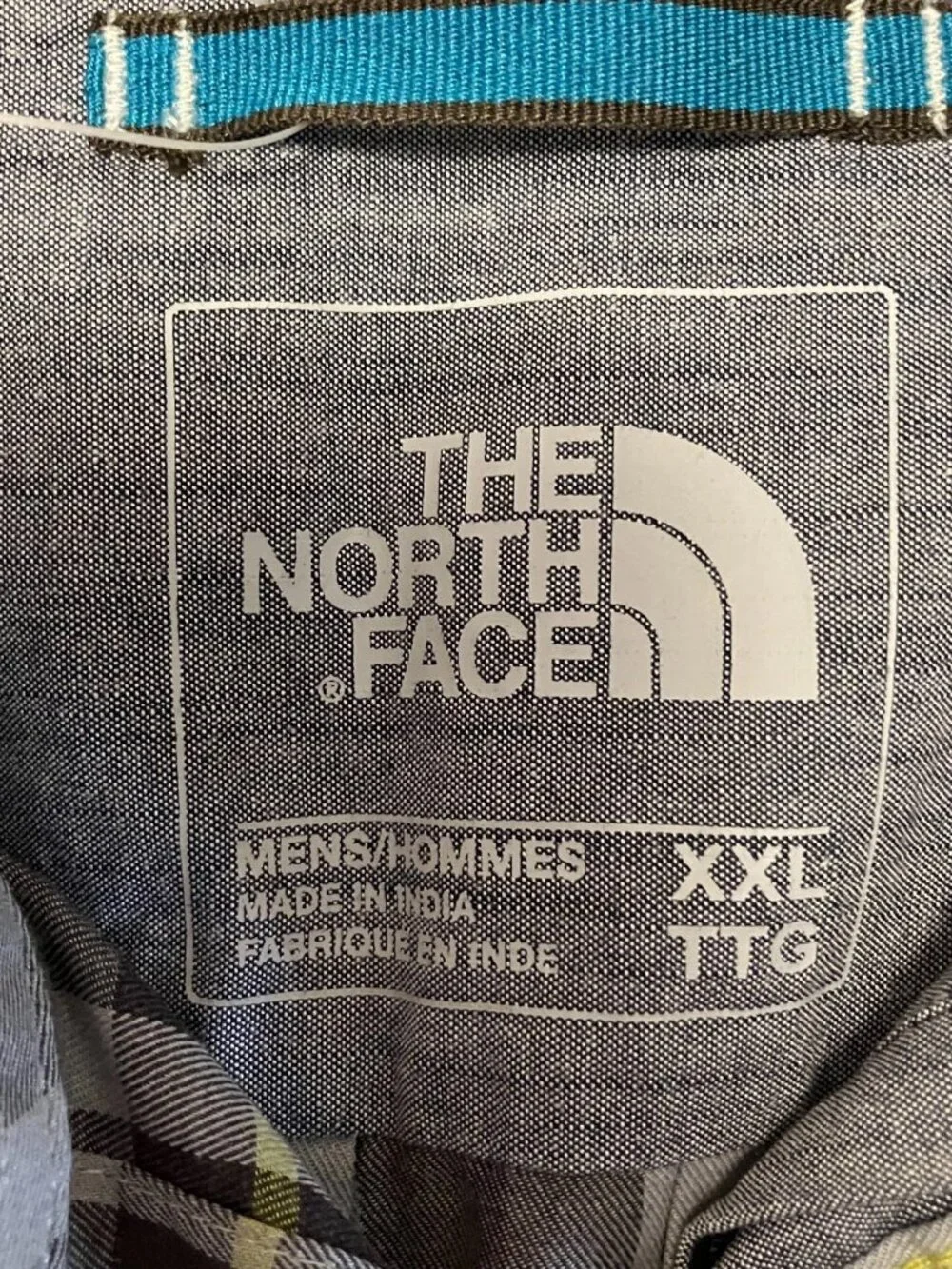 The North Face Boulder George Shirt Mens XXL Gray Plaid LS Button Up New